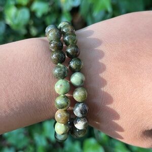 8mm Australian green opal‎ bracelet